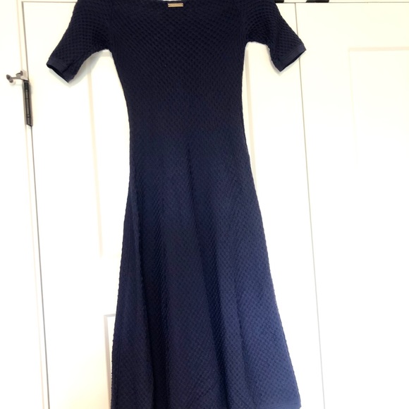 Michael Kors knit blue 1/4 length sleeve dress xs - Picture 2 of 6
